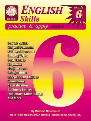 cover image of English Skills, Grade 6
